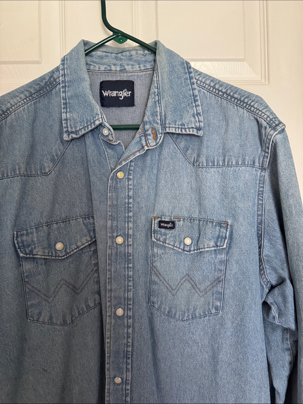 Wrangler Light Blue Denim Western Shirt Jacket
